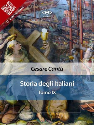 cover image of Storia degli italiani. Tomo IX